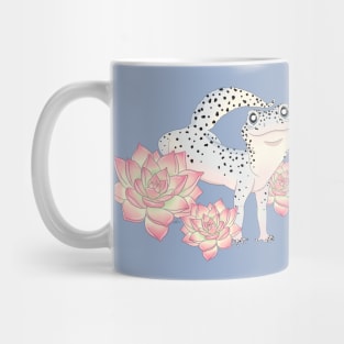 Mack Snow Leopard Gecko and Succulents Mug